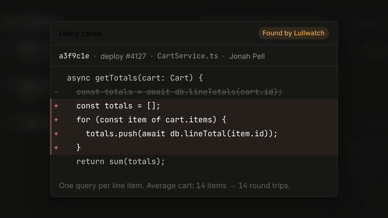 Close-up from the film: the code change behind the incident